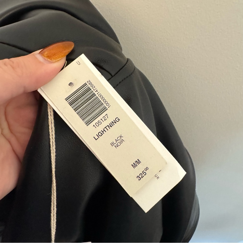 Aritzia Black Leather Jacket - Picture 8 of 9
